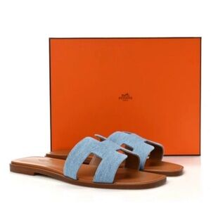 Hermes denim oran sandals. Size 37